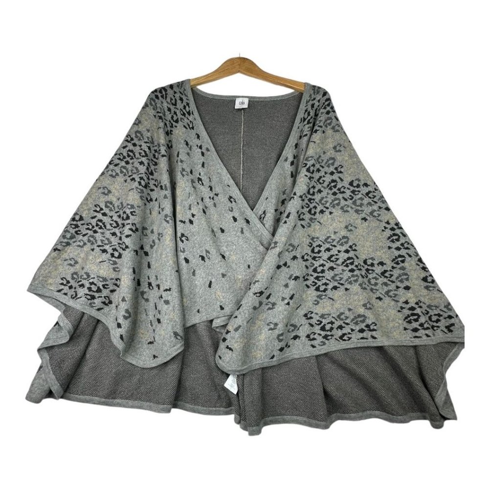 Cabi Animal‎ Print Poncho size O/S Gray/Black